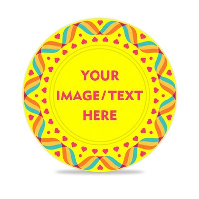 SUYANH 100 PCS 37mm Plastic Poker Chips, Personalize Your Chips with Logo and Text, for Bingo Game, Chess Room, Casino Theme Party (Yellow)