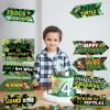 20 Pieces Reptile Birthday Party Decorations Welcome to Reptile Party Directional Signs Swamp Lizard Snake Alligator Reptile Birthday Party Supplies Wall Door Porch Yard Sign view 3
