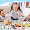 6 Pcs Play Restaurant Menus for Kids Pretend Restaurant Order Pad Food Menu Kitchen Diner Toy Set, 4 Pretend Menu 1 Guest Check Notepad 1 Erasable Pen, Christmas Birthday Party Gift Toddler Role Play view 4
