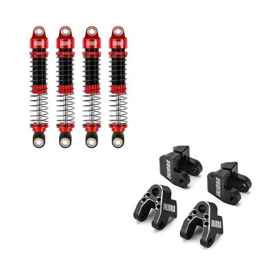 INJORA 59MM Long Threaded Absorber Oil Damper Shocks and Shock Mounts for 1/18 RC Crawler TRX4M Defender Bronco Upgrade