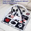 Poycuna Black and White Baby Gym Play Mat with 6 Toys Tummy Time Activity Mat for Babies 0-6 6-12 Months High Contrast Baby Gyms & Playmats Sensory Toys Newborn Brain Development Infant Play Mat view 2