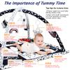 Poycuna Black and White Baby Gym Play Mat with 6 Toys Tummy Time Activity Mat for Babies 0-6 6-12 Months High Contrast Baby Gyms & Playmats Sensory Toys Newborn Brain Development Infant Play Mat view 3