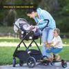 NGHFFTDEDM Universal Stroller Board - 2 in 1 Sit and Stand Stroller Board with Detachable Seat Stroller Attachment Buggy Board for 99% of Strollers, Holds Children up to 55lbs, Blue view 2