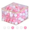 Thenese Ball Pit Balls for Kids, Pool Toys Thicken Soft Plastic Balls for Ball Pit BPA Free Toddler Toyr White Clear and Pink 500pcs view 2