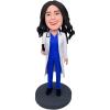 Custom Lady Bobbleheads-Female Doctors Custom Bobble Head,Customized Gifts Based On Photos,Bobble Head Figures Handmade Personalized Sculpture Gift for Women Girl Friend view 1