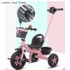 JIYIAN Children's Tricycle Multi-Function 2-in-1 Kids Bicycle 3 Wheels Children Balance Bike with Push Bar and Basket Portable Outdoor Toy Children Gifts,Blue,Style 1 view 2