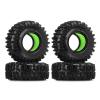 INJORA 1.3 Silicone Rubber Inserts and Cling On Tires for SCX24 TRX4M AX24 1/18 1/24 Micro Crawler Upgrade(Green) view 1