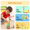 PicassoTiles Magnet Tile Building Block 80pc Marble Run Race Track Travel Size Pretend Play Toy With Launcher Lifter STEM Education Learning Magnetic Tiles Construction Kit School Boys Girls 3+ PTMG80 view 4