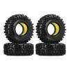 INJORA 1.3 Silicone Rubber Inserts and Cling On Tires for SCX24 TRX4M AX24 1/18 1/24 Micro Crawler Upgrade(Yellow) view 1