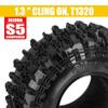 INJORA 1.3 Silicone Rubber Inserts and Cling On Tires for SCX24 TRX4M AX24 1/18 1/24 Micro Crawler Upgrade(Yellow) view 2