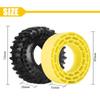 INJORA 1.3 Silicone Rubber Inserts and Cling On Tires for SCX24 TRX4M AX24 1/18 1/24 Micro Crawler Upgrade(Yellow) view 4