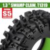 INJORA 1.3 Silicone Rubber Inserts and Swamp Claw Tires for TRX4M SCX24 1/18 1/24 RC Crawler Car Upgrade(Green) view 2