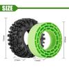 INJORA 1.3 Silicone Rubber Inserts and Swamp Claw Tires for TRX4M SCX24 1/18 1/24 RC Crawler Car Upgrade(Green) view 4