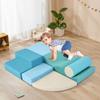 Virubi 6 Piece Soft Climb and Crawl Activity Playset, Toddler Climbing Toys Indoor, Toddler Playtime Corner Climber, Soft Play Equipment, Foam Climbing Toys for Toddlers, Babies (Blue) view 1