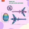 3D Printed Dragon with Wings in Egg, Easter Basket Stuffers, Crystal Dragon Surprise in Eggs, Articulated Dragon, Dragon Fidget Toy, Home Office Decor Executive Desk Toy (Laser Purple) view 2
