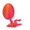 3D Printed Dragon with Wings in Egg, Easter Basket Stuffers, Crystal Dragon Surprise in Eggs, Articulated Dragon, Dragon Fidget Toy, Home Office Decor Executive Desk Toy (Laser Red) view 1