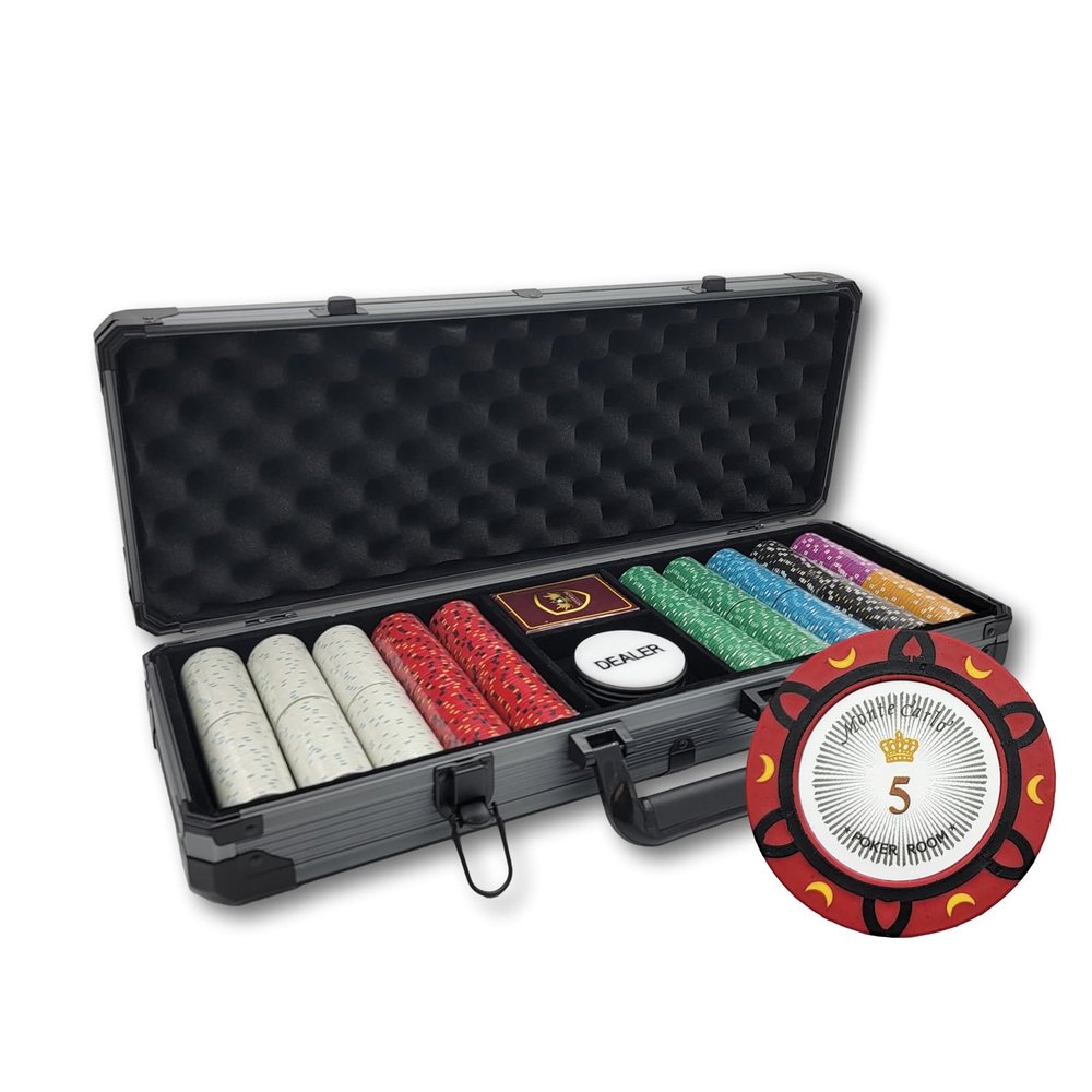 MRC POKER 500 pcs 14g Monte Carlo Poker Room Deluxe Poker Chip Set