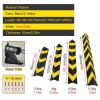 10mm Thick Outdoor Edge Protector Garage Wall, Parking Lots Corner Guards with Yellow Reflective Strips & 6 Screws, Boxing/ Gym Safety Bumpers - 80 100 120 150cm Tall(Size:W 15cm/6in - L 120m/47.2in) view 3