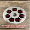 Munnygrubbers - Plastic Bullet Dice 7 Pc D20 Set with Spinning Revolver Cylinder - Fidget Spinner - Cyberpunk Style Dice for Warhammer, DND, Sci-Fi, War, or Crime Theme Tabletop Games - (Silver) view 4