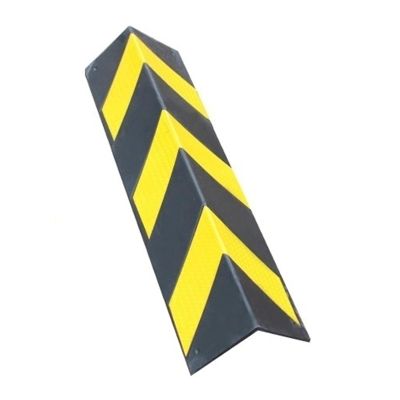 10mm Thick Outdoor Edge Protector Garage Wall, Parking Lots Corner Guards with Yellow Reflective Strips & 6 Screws, Boxing/ Gym Safety Bumpers - 80 100 120 150cm Tall(Size:W 15cm/6in - L 80cm/31.5in)