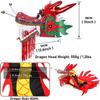 Colourful Dragon Silk Tassels Spinning and Shaking Dancing Dragon Colourful Ribbon Tassels Silk Tassels Spinning(Color:A,Size:8m/26ft) view 3