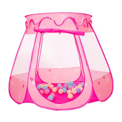 Pop Up Princess Tent with 50 Balls,Ball Pit with for Kid Girl Birthday Gift,Princess Toys for Toddlers with Carrying Bag,Play Tent for Kids Indoor|Outdoor