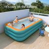 HSPLXYT Inflatable Pool for Adults and Kids with Electric Pump; Full-Sized Blow Up Pool, Family Swimming Pool for Backyard Garden Outdoor Summer (Kids Pool/Paddling Pool)(Size:3.8m/12.72ft) view 2