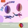 3 Colors 3D Printed Dragon with Wings in Egg, Easter Basket Stuffers, Crystal Dragon Surprise in Eggs, Articulated Dragon, Dragon Fidget Toy, Home Office Decor Executive Desk Toy (Brown) view 3