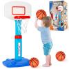 Toddler Basketball Hoop Indoor for Age 1-3, Adjustable Kids Basketball Hoops, Mini Basketball Hoop with 3 Balls for Outdoor Poolside, Birthday Christmas Sport Toys Gift for Baby Boys Girls Age 1 2 3 4 view 1