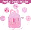 UZIDBTO 12 Inch Baby Dolls with Backpack Carrier Can Store Doll Clothes and Accessories,12" Reborn Baby Doll Set in Gift Box with Feeding Bottle Nipple Diaper for Kids Toddler Age 3+ view 4