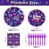 FVEOCR 160 Pack Roller Skating Party Supplies Let's Roll Birthday Supplies Roller Skate Party Tableware Set for Roll Themed Skating Party Decorations Serves 40 view 2