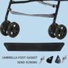 2Pcs Black Stroller Footrest Replacement Adjustable Stroller Extension Footboard Strollers and Accessories for Babies Pushchair Seat Liners, Baby Stroller Connectors, Stroller Connectors (37cm) view 2
