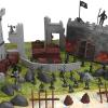 Plustopoy Medieval Castle Knight Toy Soldier Figures Army Men Toys, The Medieval Times Middle Ages DIY Castle Building Toy Piracy Knight Action Figurines with Storage Bag,2 Dragons, 2 Bridges, 1 Map view 2