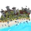 Plustopoy Medieval Castle Knight Toy Soldier Figures Army Men Toys, The Medieval Times Middle Ages DIY Castle Building Toy Piracy Knight Action Figurines with Storage Bag,2 Dragons, 2 Bridges, 1 Map view 3