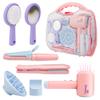 Toy Choi's Kids Hair Salon Toys - Kids Barber Set Pretend Play Makeup Hair Salon Set for Girls with Realistic Blow Dryer, Comb, Carrying Case. Birthday Gifts Hair Salon Toys for Girls 3 4 5 6 Year Old view 2