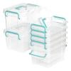Covetree 7 Pack Small Storage Bins Plastic Storage Container Stackable Box with Lids,with Handle Clear Plastic Container for Suitable for storing snacks, tools, cosmetics, toys view 1