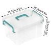 Covetree 7 Pack Small Storage Bins Plastic Storage Container Stackable Box with Lids,with Handle Clear Plastic Container for Suitable for storing snacks, tools, cosmetics, toys view 2