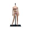 1/6 Scale Female Body, 12inch Super Flexible Asian Body Type Action Figure JIAOUDOLL Seamless Narrow Shoulders Figure Body Doll Collection (Suntan Skin, JOQ-07F-Big Bust-Undetachable Feet) view 1