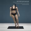 1/6 Scale Female Body, 12inch Super Flexible Asian Body Type Action Figure JIAOUDOLL Seamless Narrow Shoulders Figure Body Doll Collection (KT Skin, JOQ-06C-Middle Bust-Undetachable Feet) view 2