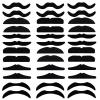 48 Pack Fake Mustache,Self Adhesive Mustaches,Novelty Fake Mustaches Facial Hair Costume for 100th Day of School Party Supplies,Halloween,Birthday,Fiesta view 1