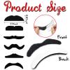 48 Pack Fake Mustache,Self Adhesive Mustaches,Novelty Fake Mustaches Facial Hair Costume for 100th Day of School Party Supplies,Halloween,Birthday,Fiesta view 2
