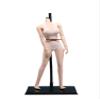 1/6 Scale Female Body, 12inch Super Flexible Asian Body Type Action Figure JIAOUDOLL Seamless Narrow Shoulders Figure Body Doll Collection (Pink Skin, JOQ-07F-Big Bust-Undetachable Feet) view 1