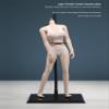 1/6 Scale Female Body, 12inch Super Flexible Asian Body Type Action Figure JIAOUDOLL Seamless Narrow Shoulders Figure Body Doll Collection (Pink Skin, JOQ-07F-Big Bust-Undetachable Feet) view 2