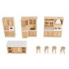 1:12 Scale Wooden Dollhouse Cabinet Furniture Stimulation Realistic Miniature Kitchen Cabinets Accessory 1:12 Miniature Dollhouse Decoration Dollhouse Accessories view 1
