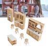 1:12 Scale Wooden Dollhouse Cabinet Furniture Stimulation Realistic Miniature Kitchen Cabinets Accessory 1:12 Miniature Dollhouse Decoration Dollhouse Accessories view 2