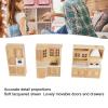 1:12 Scale Wooden Dollhouse Cabinet Furniture Stimulation Realistic Miniature Kitchen Cabinets Accessory 1:12 Miniature Dollhouse Decoration Dollhouse Accessories view 3