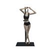 1/6 Scale Female Body, 12inch Super Flexible Asian Body Type Action Figure JIAOUDOLL Seamless Narrow Shoulders Figure Body Doll Collection (Black Skin, JOQ-10D-Big Bust-Detachable Feet) view 1
