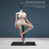 1/6 Scale Female Body, 12inch Super Flexible Asian Body Type Action Figure JIAOUDOLL Seamless Narrow Shoulders Figure Body Doll Collection (New Suntan Skin, JOQ-10C-Middle Bust-Detachable Feet) view 2