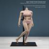 1/6 Scale Female Body, 12inch Super Flexible Asian Body Type Action Figure JIAOUDOLL Seamless Narrow Shoulders Figure Body Doll Collection (New Suntan Skin, JOQ-07F-Big Bust-Undetachable Feet) view 2