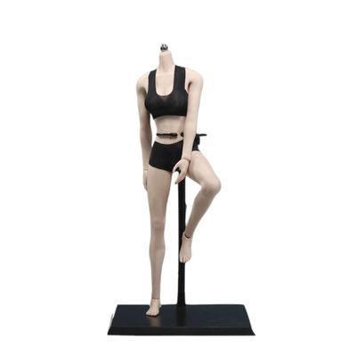 1/6 Scale Female Body, 12inch Super Flexible Asian Body Type Action Figure JIAOUDOLL Seamless Narrow Shoulders Figure Body Doll Collection (New Pale Skin, JOQ-10D-Big Bust-Detachable Feet)